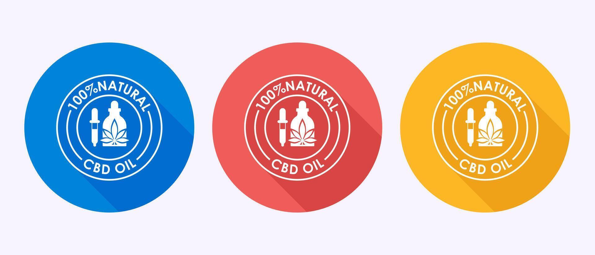 Cannabis oil icon design illustration. Marijuana oil icon, CBD cannabidiol symbol in shadow button design vector