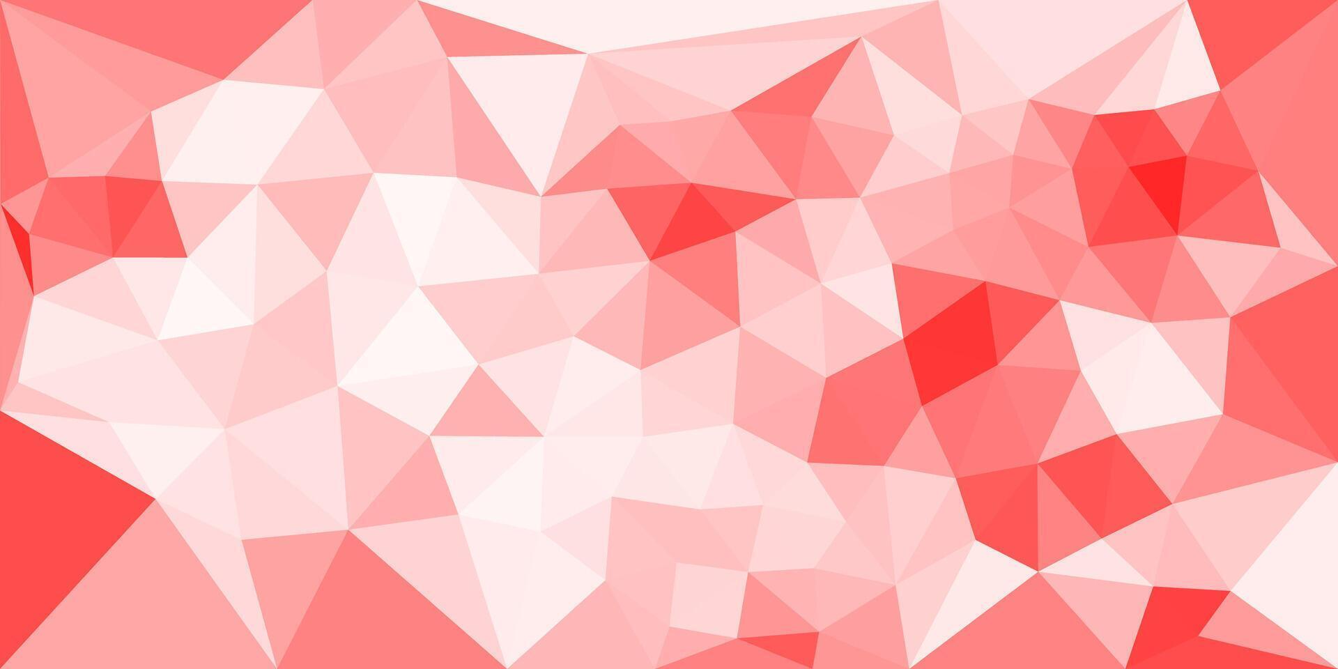 A vibrant red low-poly geometric background with various shades of red and pink, forming abstract triangular shapes in a mosaic-like pattern. vector