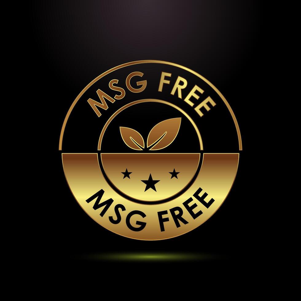 MSG free icon design illustration, Msg sign for web and app in gold color style vector