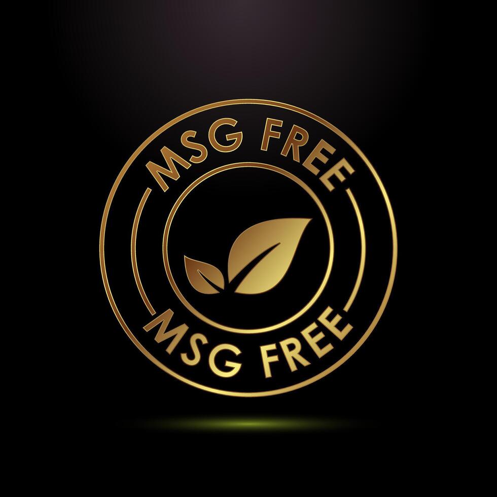 MSG free icon design illustration, Msg label for web and app in gold color style vector