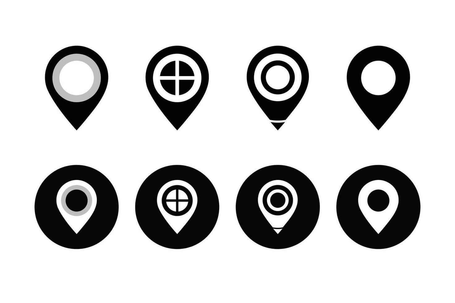 Location Pin Icon Set Design vector