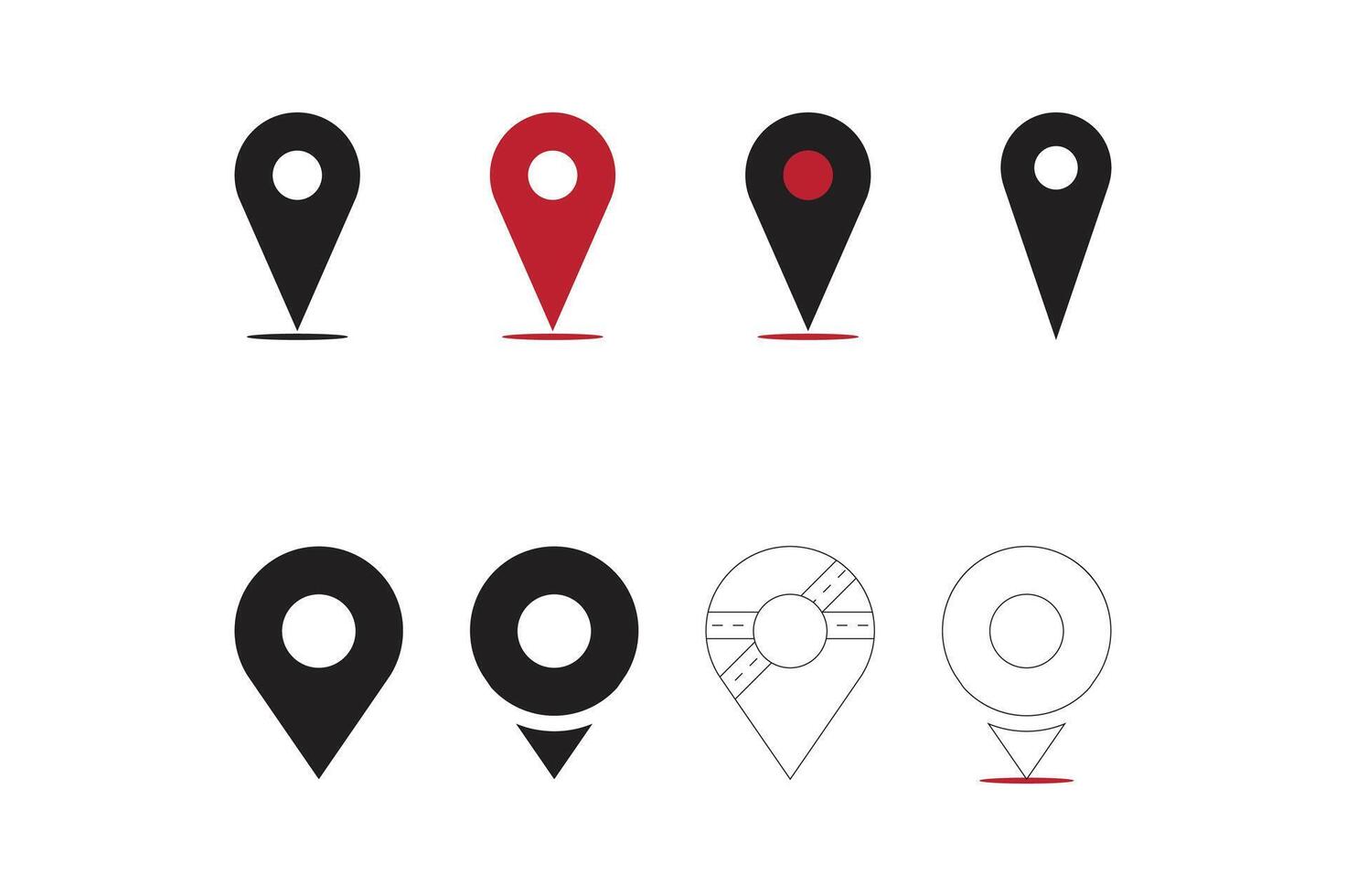 pin maps icon set sign symbol vector