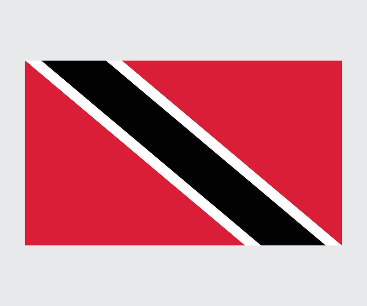 Trinidad and Tobago Flag Design Editable Flat Style for Web Print and International Use vector