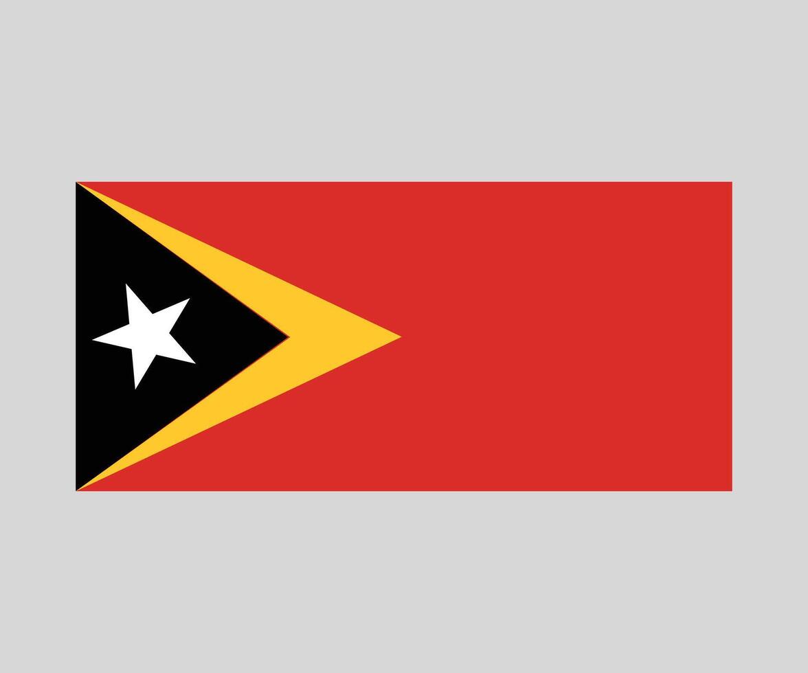 Timor-Leste Flag Design Editable Flat Style for Web Print and International Use vector