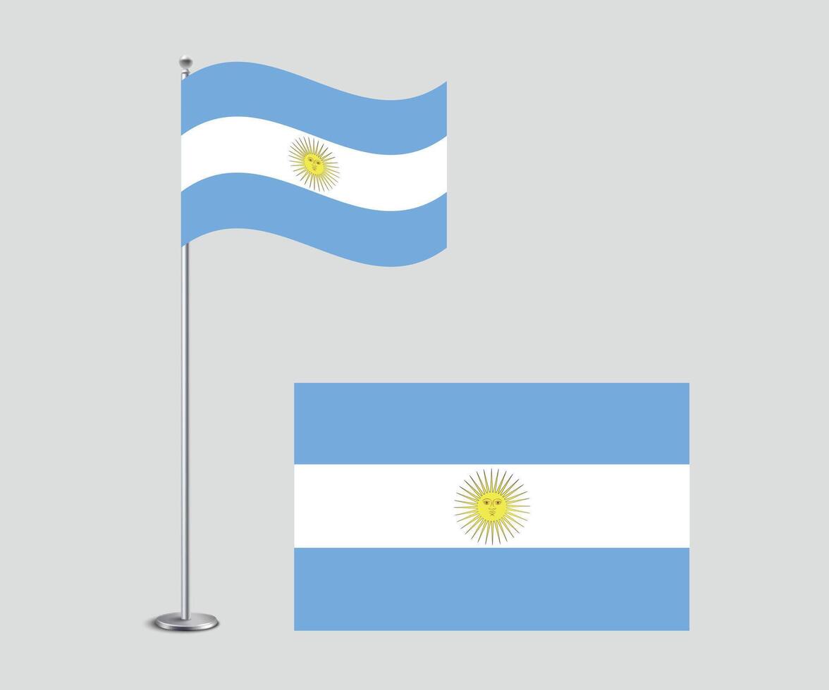 Argentina Flag Design Editable Flat Style for Web Print and International Use vector