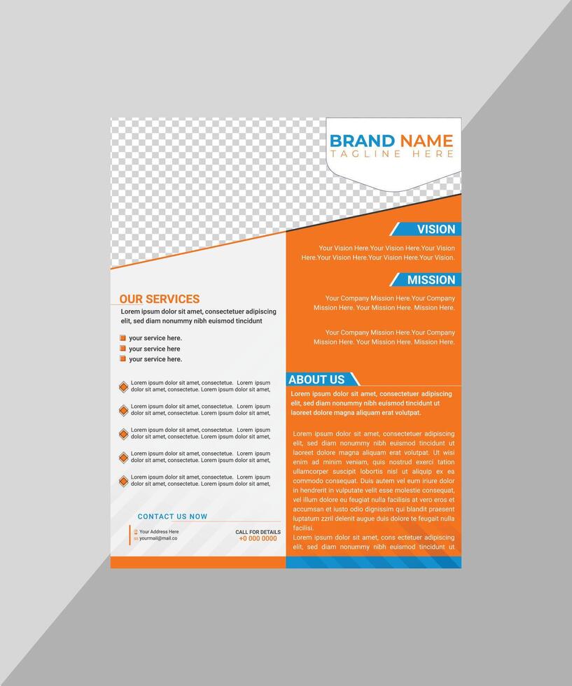 Modern Clean professional business flyer template vector