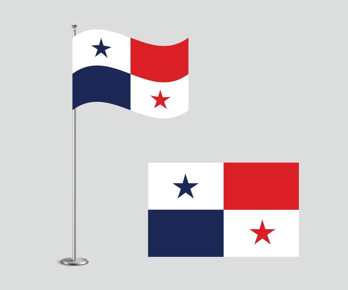 Panama Flag Design Editable Flat Style for Web Print and International Use vector