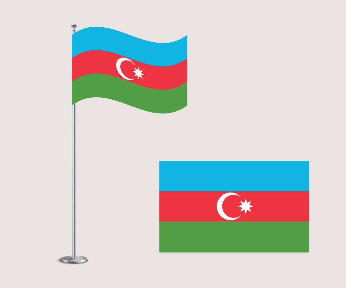 Azerbaijan Flag Design Editable Flat Style for Web Print and International Use vector