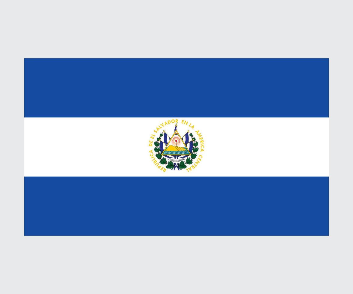 El Salvador Flag Design Editable Flat Style for Web Print and International Use vector