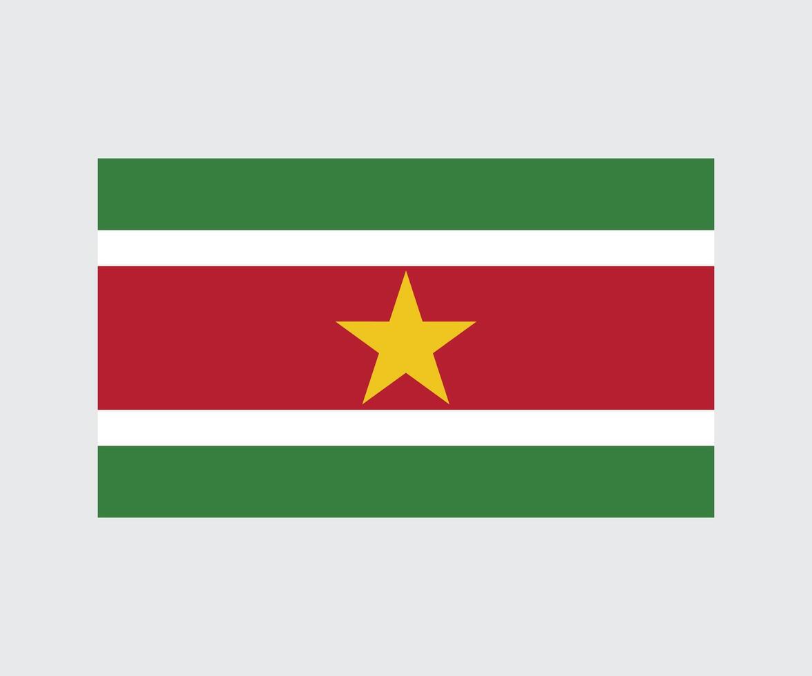 Suriname Flag Design Editable Flat Style for Web Print and International Use vector