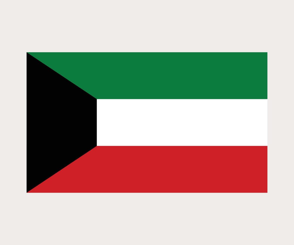Kuwait Flag Design Editable Flat Style for Web Print and International Use vector