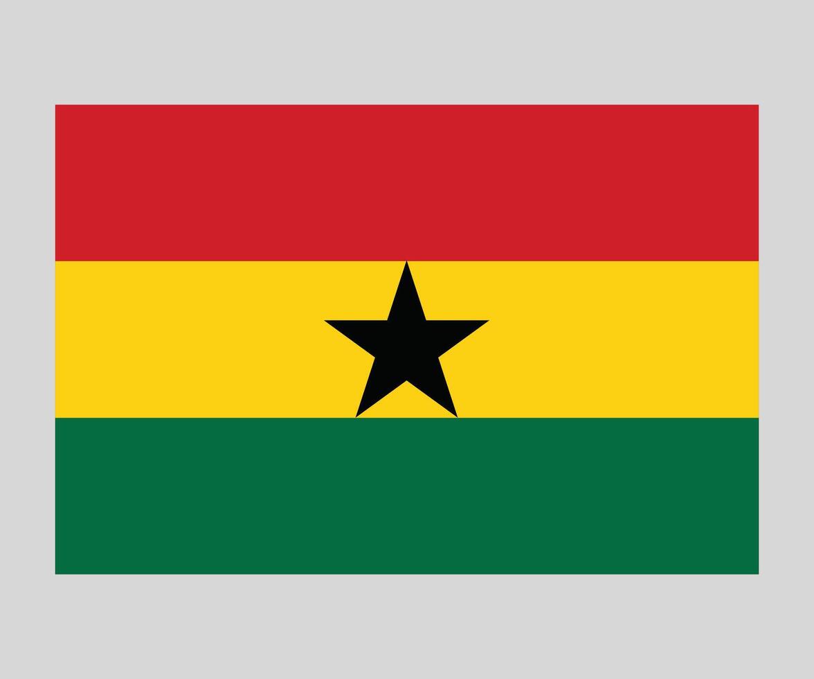 Ghana Flag Design Editable Flat Style for Web Print and International Use vector