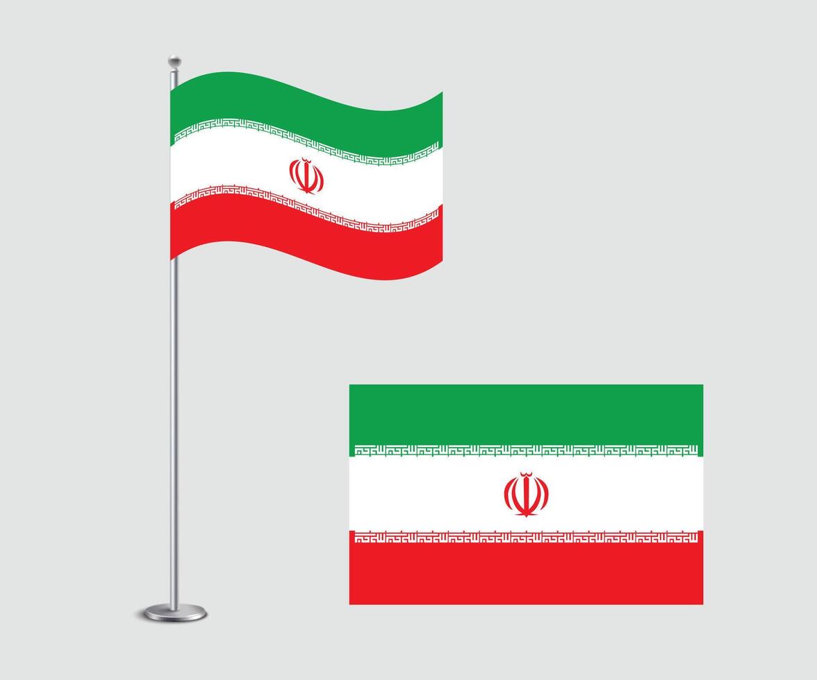 Iran Flag Design Editable Flat Style for Web Print and International Use vector