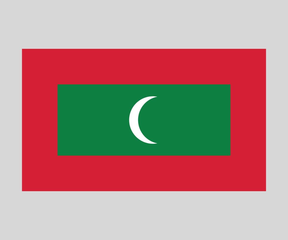 Maldives Flag Design Editable Flat Style for Web Print and International Use vector