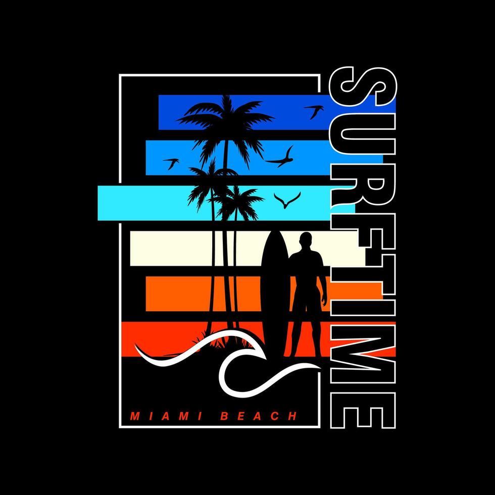 surf time art vector