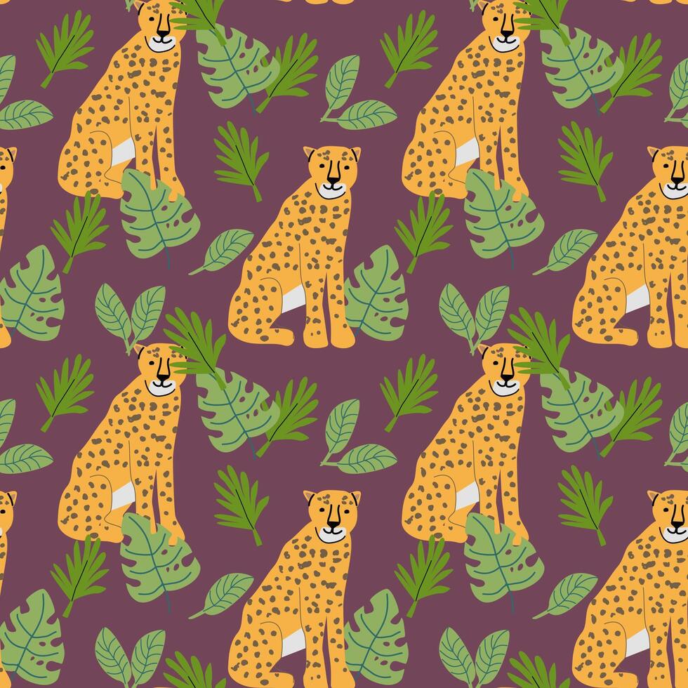 Colorful cheetah pattern design vector