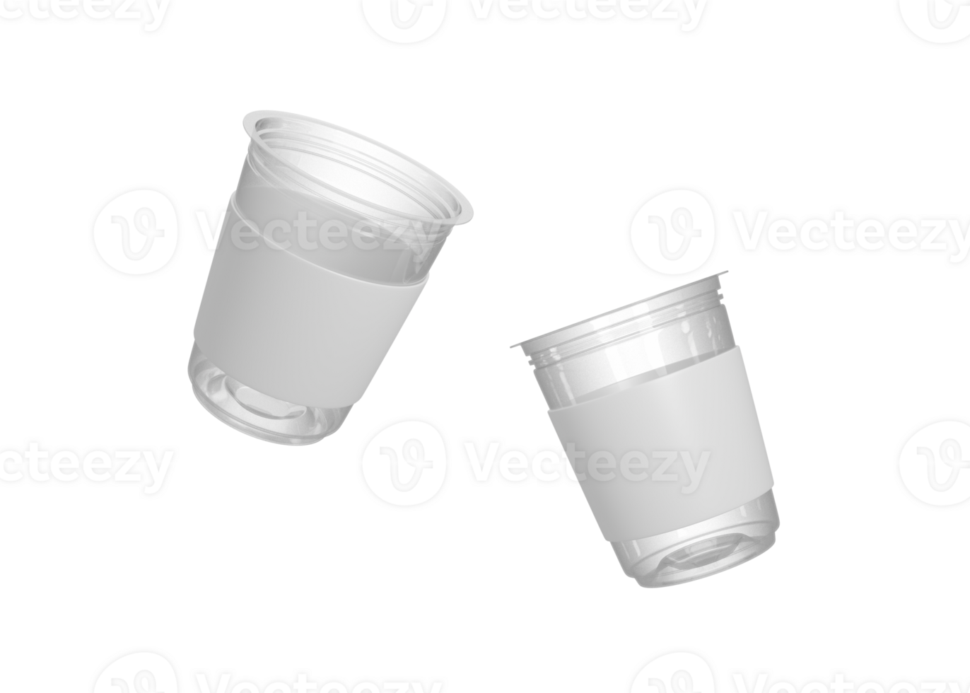 Floating Clear Plastic Coffee Cup png