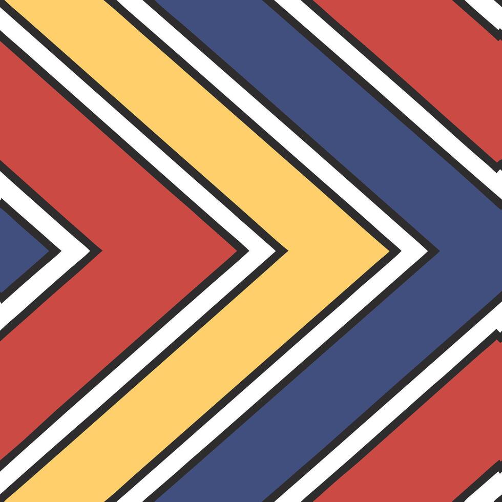 High-contrast color block pattern, Mondrian style in red, yellow, blue, and black vector