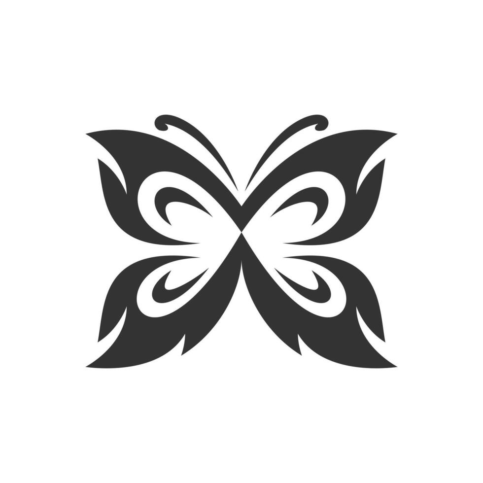 Butterfly Silhouette Design Black Color vector