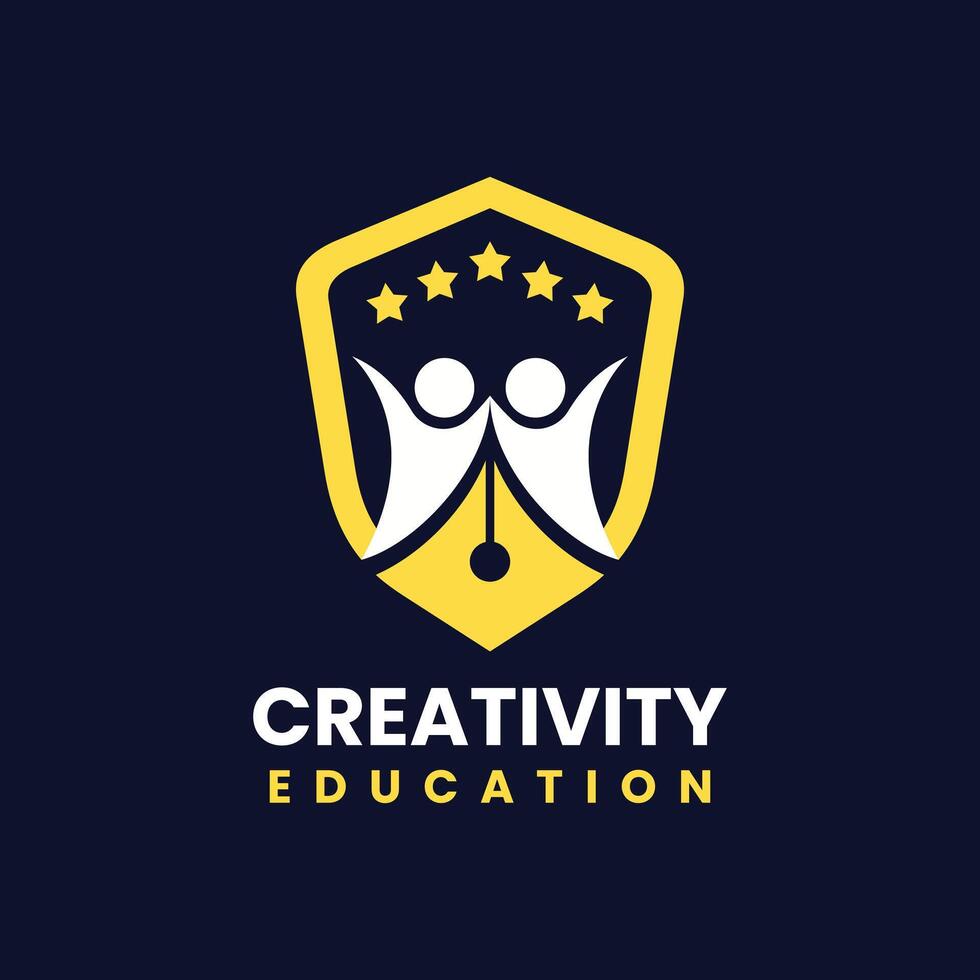 Education Logo Flat And Simple Design vector