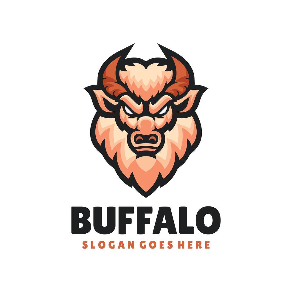 Buffalo logo design for branding vector