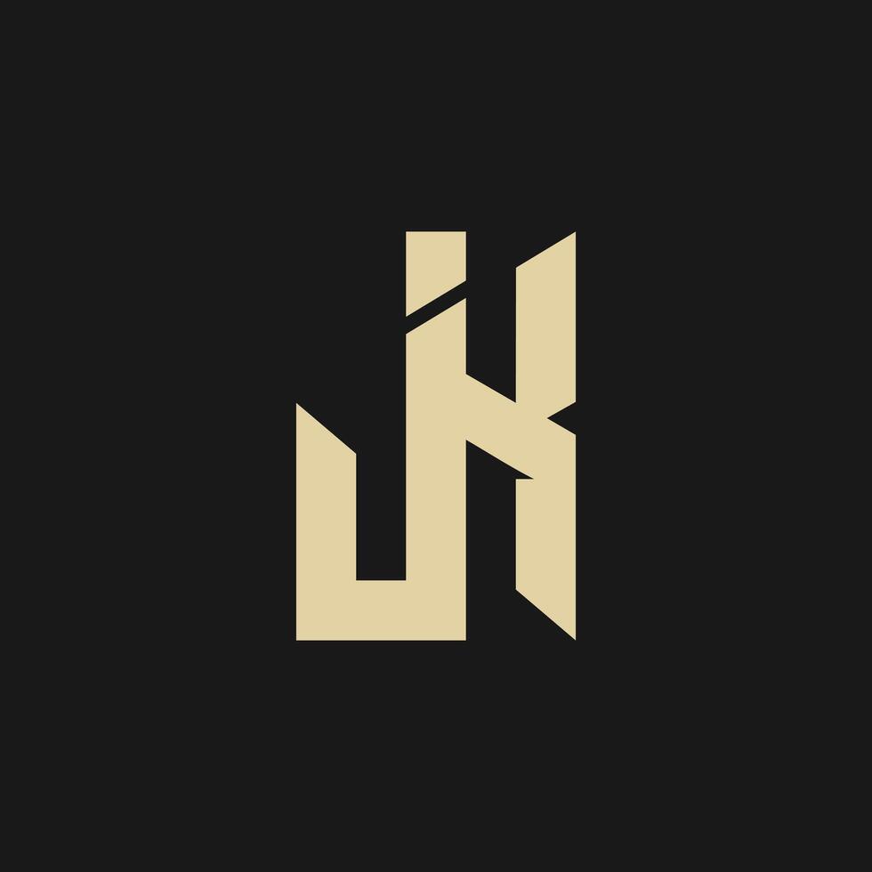 monogram initial j k logo design vector