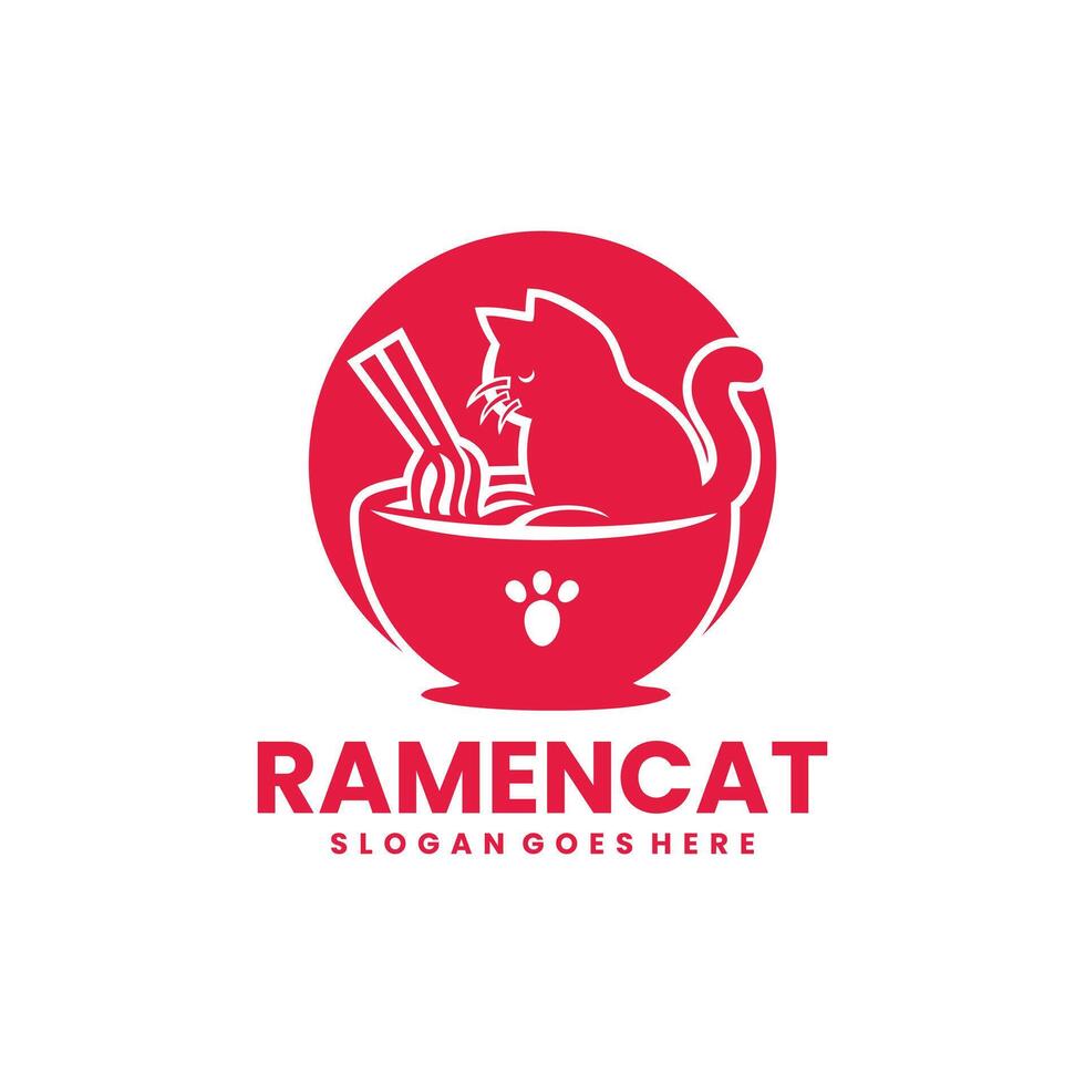noodles Flat Logo vector