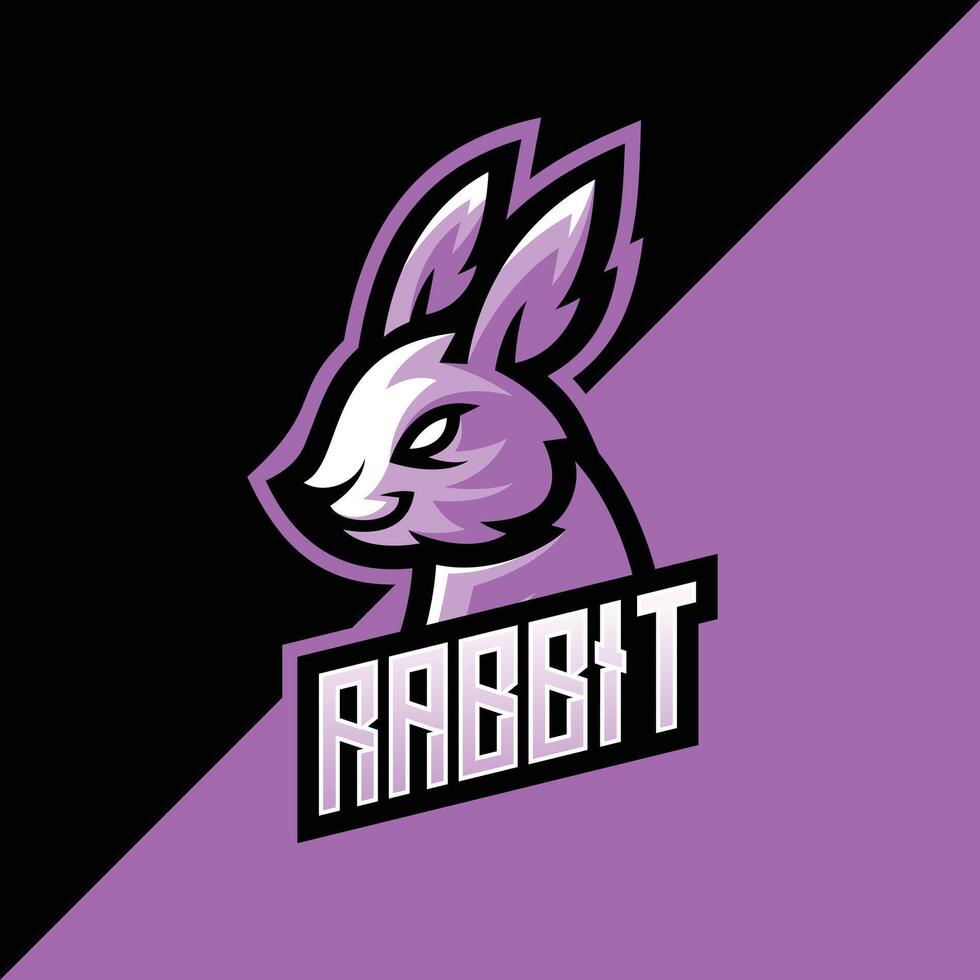 stylish rabbit logo design vector