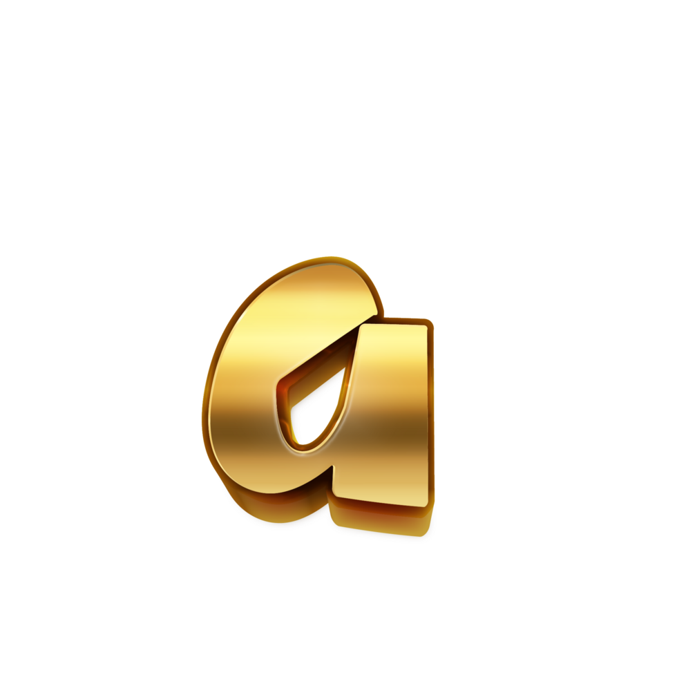 Golden Letter A, pro transparent background, Shiny Metallic 3D for Celebration and Designr png