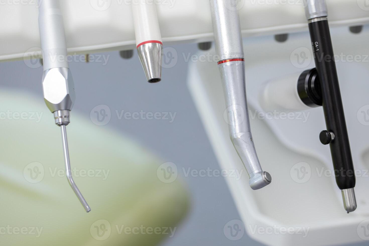 Dental tools in a dental clinic. Dentistry equipment. Close up photo