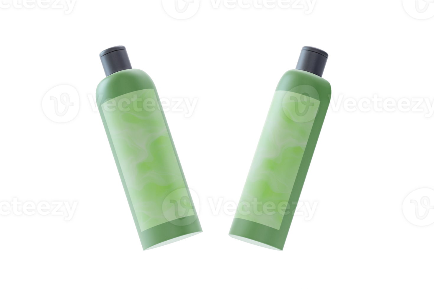 Shampoo bottle label realistic 3d mockup for product packaging png