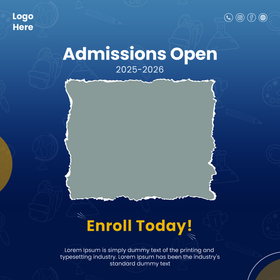 Admissions Open Educational Promotional Banner 2025-2026 psd