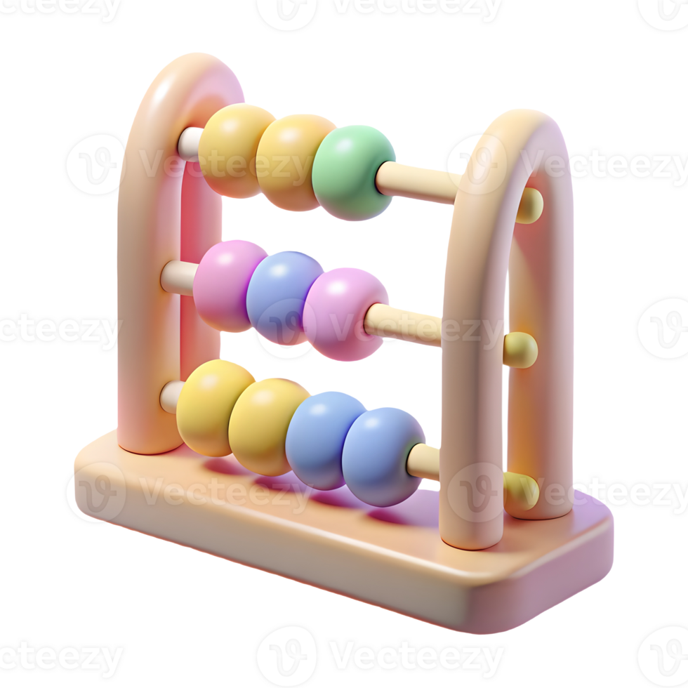 Pastel Abacus Toy Colorful Learning Tool, Educational Toy, Childrens Playroom Decor, Kids Arithmetic, Number Skills, Creative Play, Early Education Transparent Background png