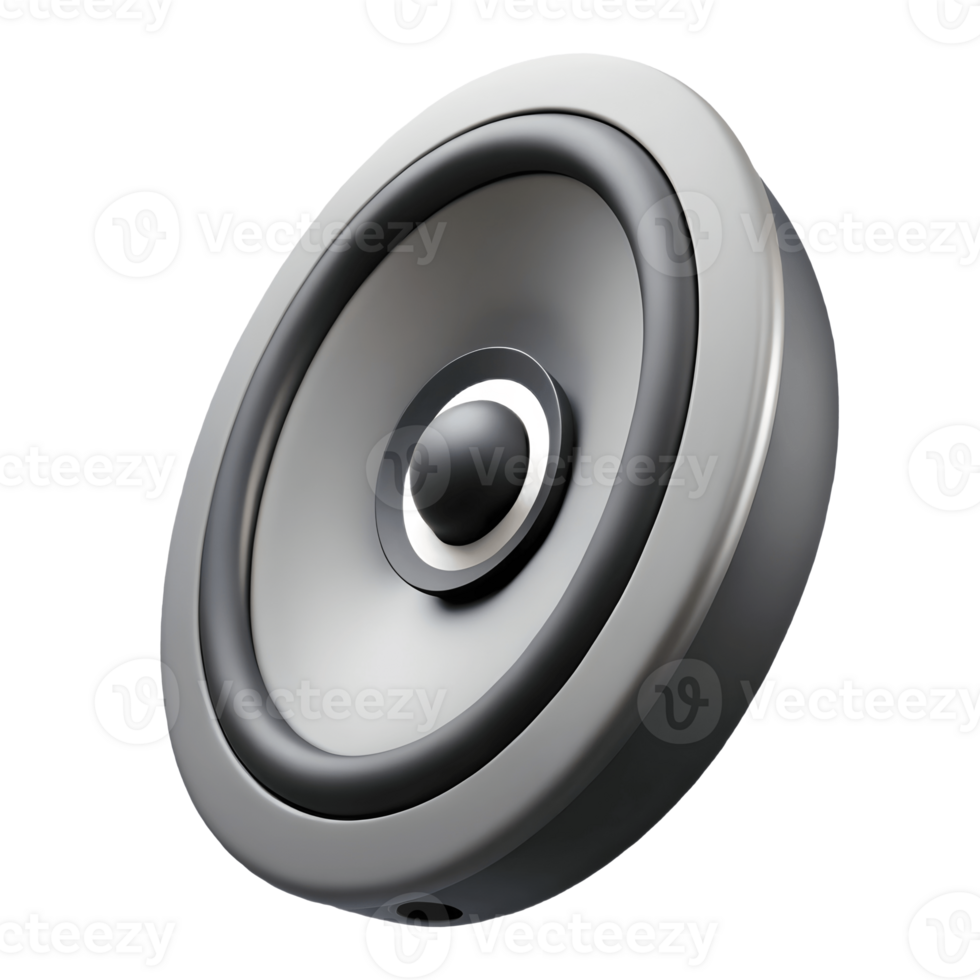 Gray Audio Speaker with Black Accents on, Modern Sound System, Bass Speaker, Home Audio Equipment Transparent Background png