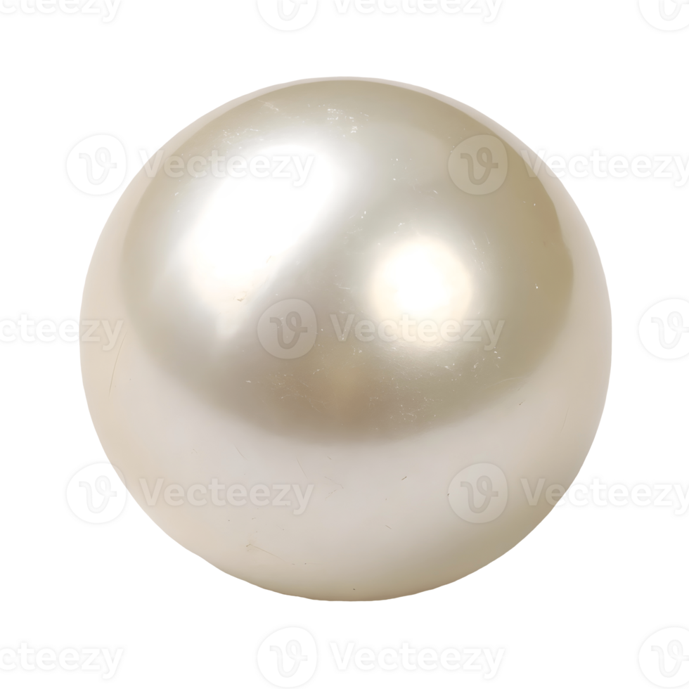 Luminous Pearl Sphere Iridescent Glow, Elegant Jewelry Component, Isolated Transparent Background png