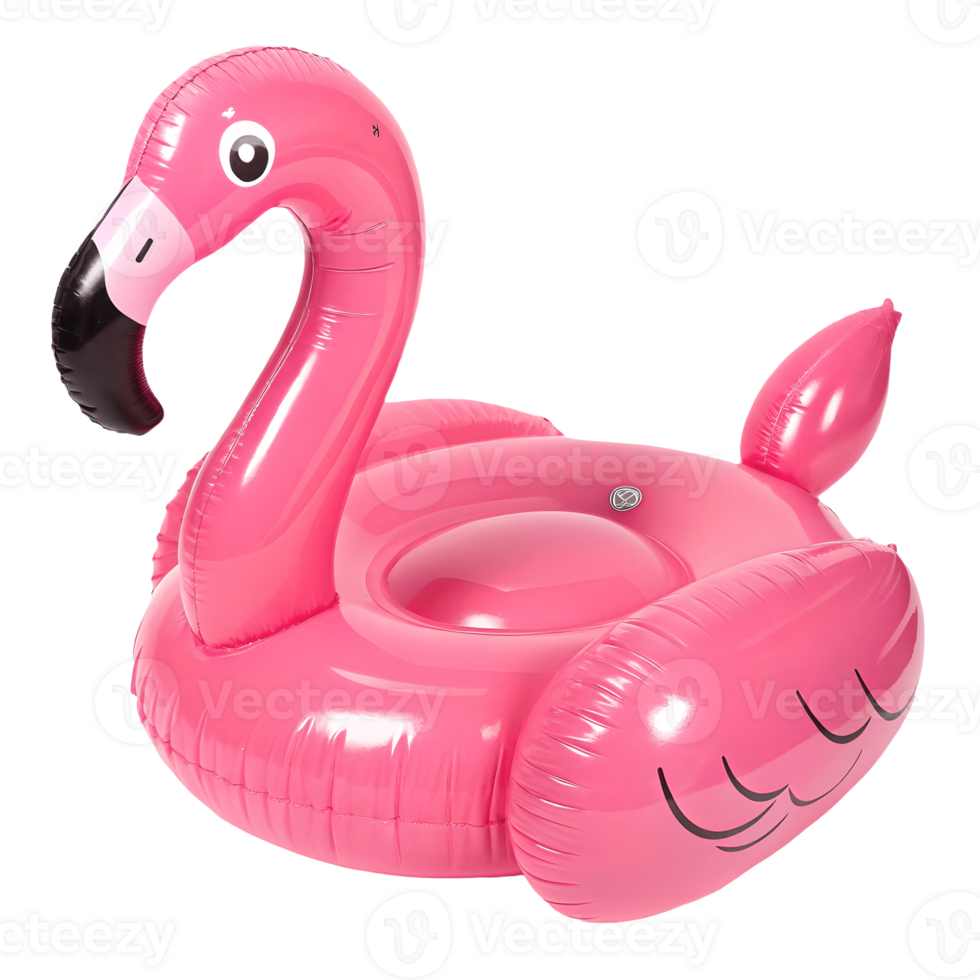 Inflatable Pink Flamingo Pool Float Summer Fun, Water Activities, Relaxation, Vacation, Party, Poolside, Tropical Vibes Transparent Background png