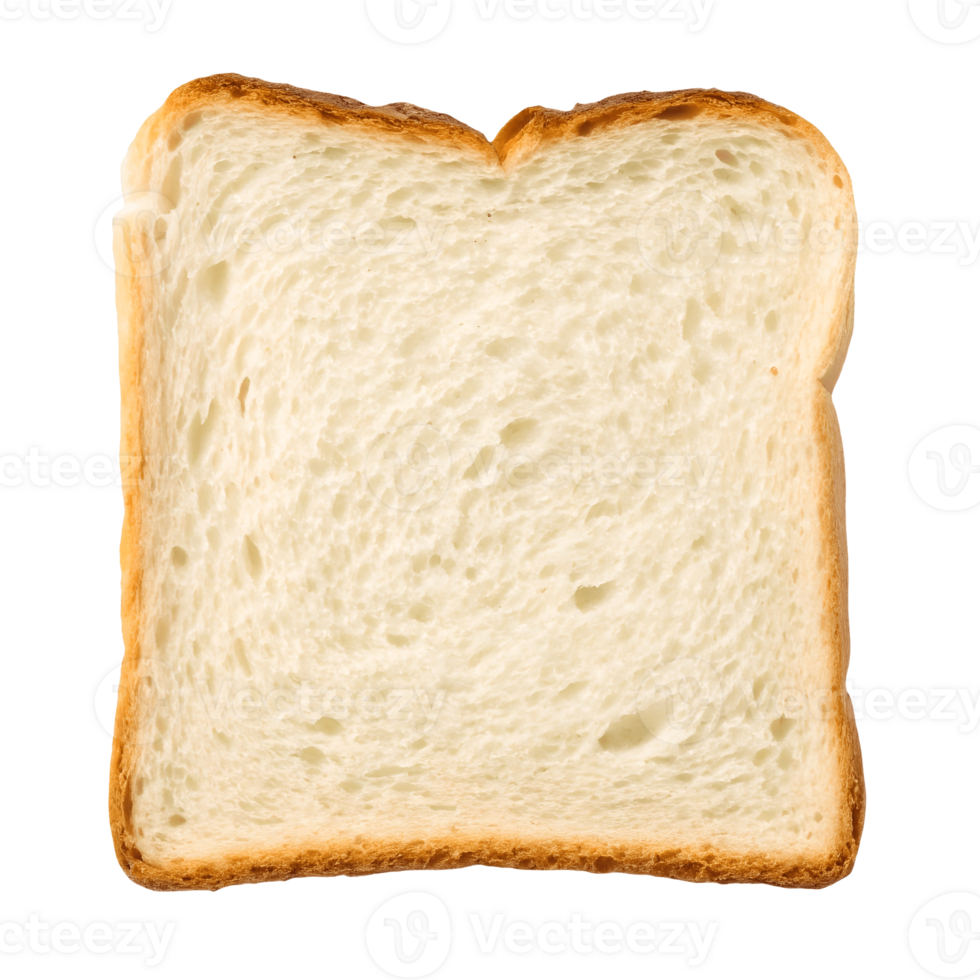 Fresh White Bread Slice Isolated on, Soft Texture, Golden Crust, Bakery Staple Transparent Background png