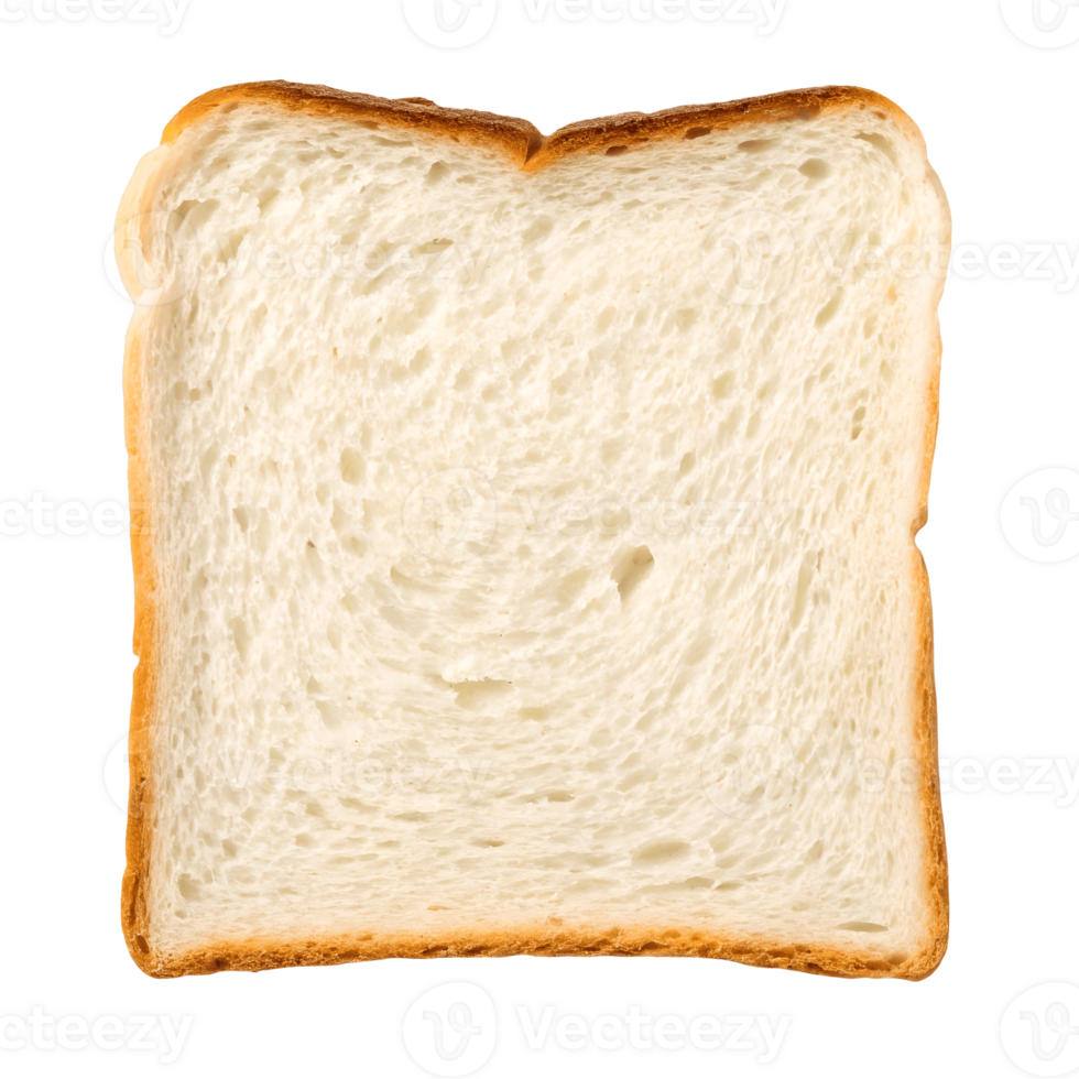 Single Slice of White Bread Isolated on, Soft Texture, Lightly Toasted Crust, Culinary Still Life Transparent Background png