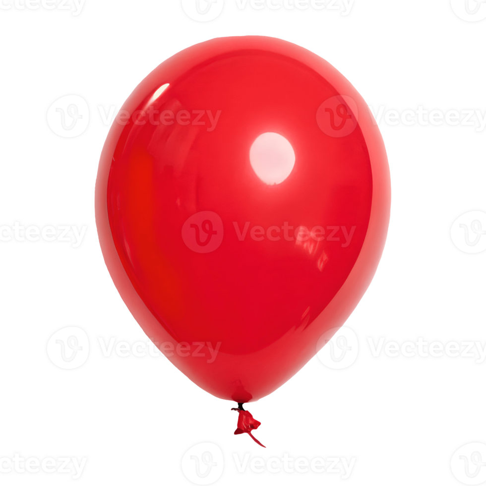 Red Balloon Floating Isolated on, Party Decoration, Celebration Concept, Joyful, Festive, Single Object, Bright, Minimalist Transparent Background png