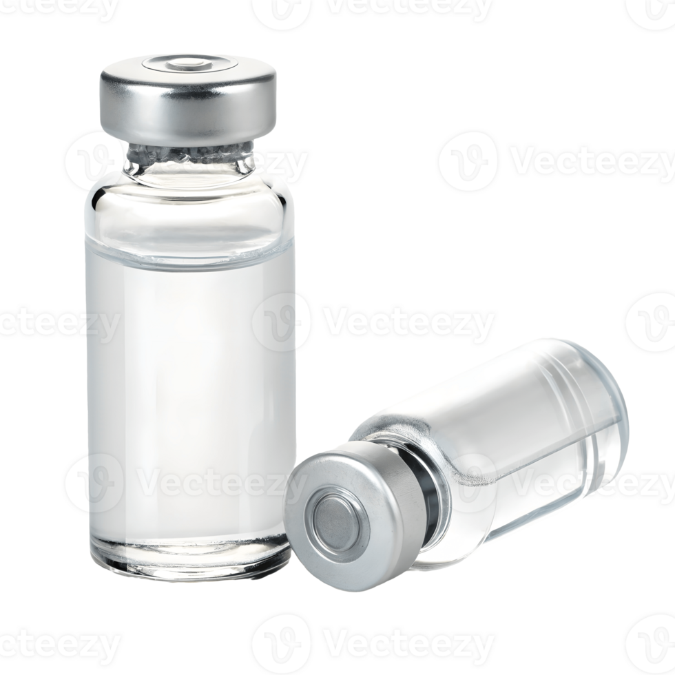 Pharmaceutical Vials on Vaccine, Medication, and Healthcare Concept Transparent Background png