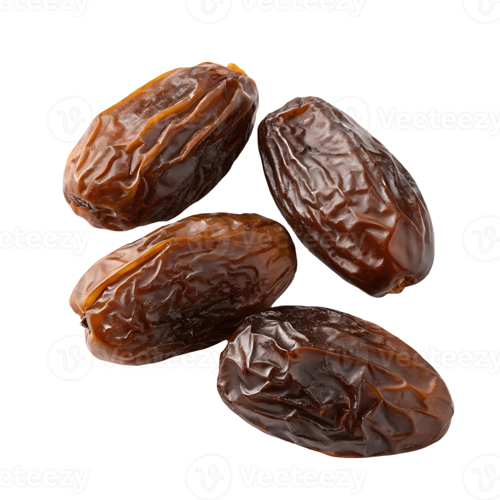 Close-up of Fresh Medjool Dates Natural Sweetness and Healthy Snack, Dried Fruit Delight on Transparent Background png
