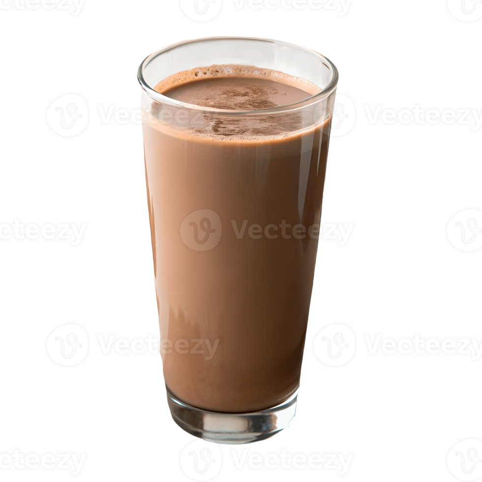 Chocolate Milk Glass Refreshing Drink, Beverage, Dairy Delight, Nutritious Breakfast, Sweet Treat, Brown liquid, Beverage, Culinary, close up, Transparent Background png