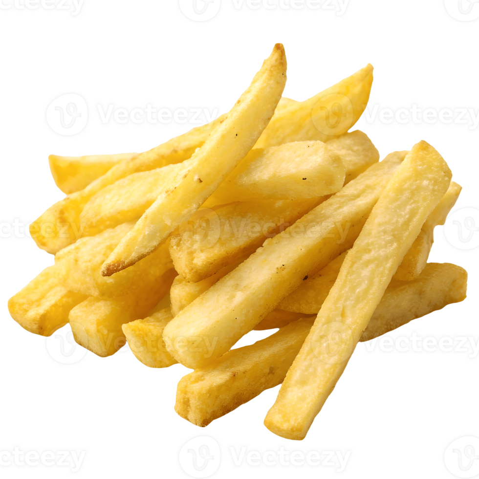 Golden French Fries Delight Crispy, Delicious Potato Fries Pile on, Perfect for Food Photography and Restaurant Menus Transparent Background png