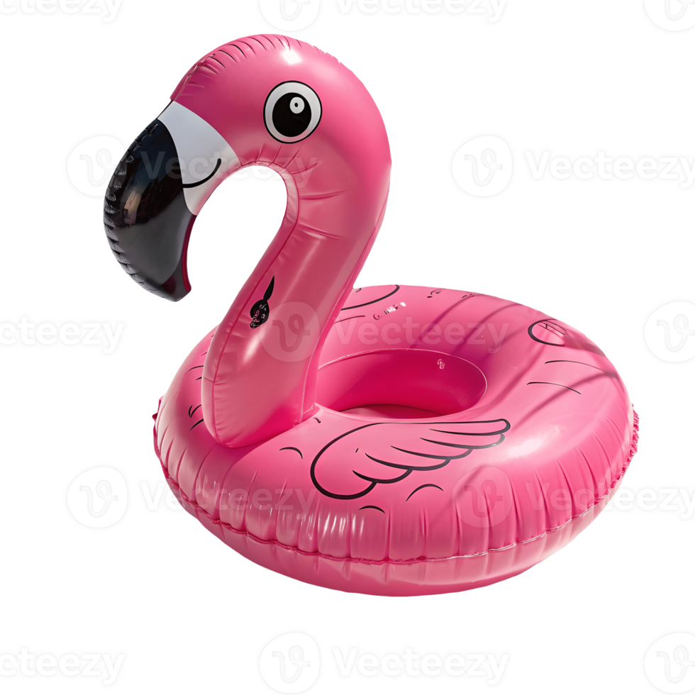 Pink Flamingo Pool Float Summer Fun, Inflatable Toy, Water Relaxation, Sunny Day, Tropical Getaway, Vacation Vibes, Swimming Pool Accessory Transparent Background png