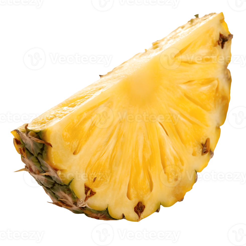 Ripe Pineapple Slice Tropical Fruit Freshness, Vibrant Yellow, Healthy Food, Dietary Delight Transparent Background png