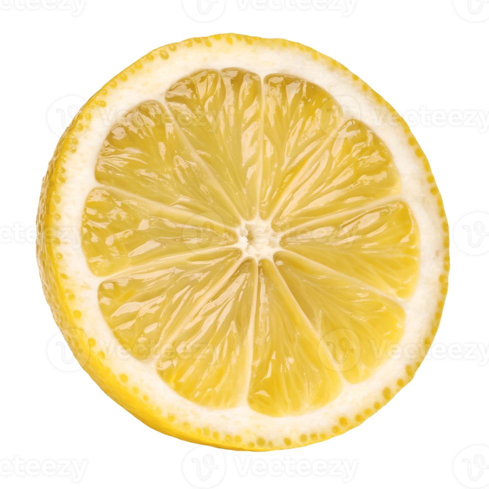 Vibrant Yellow Lemon Slice Fresh Citrus Fruit, Healthy Eating, Vitamin C Source, Culinary Ingredient Transparent Background png