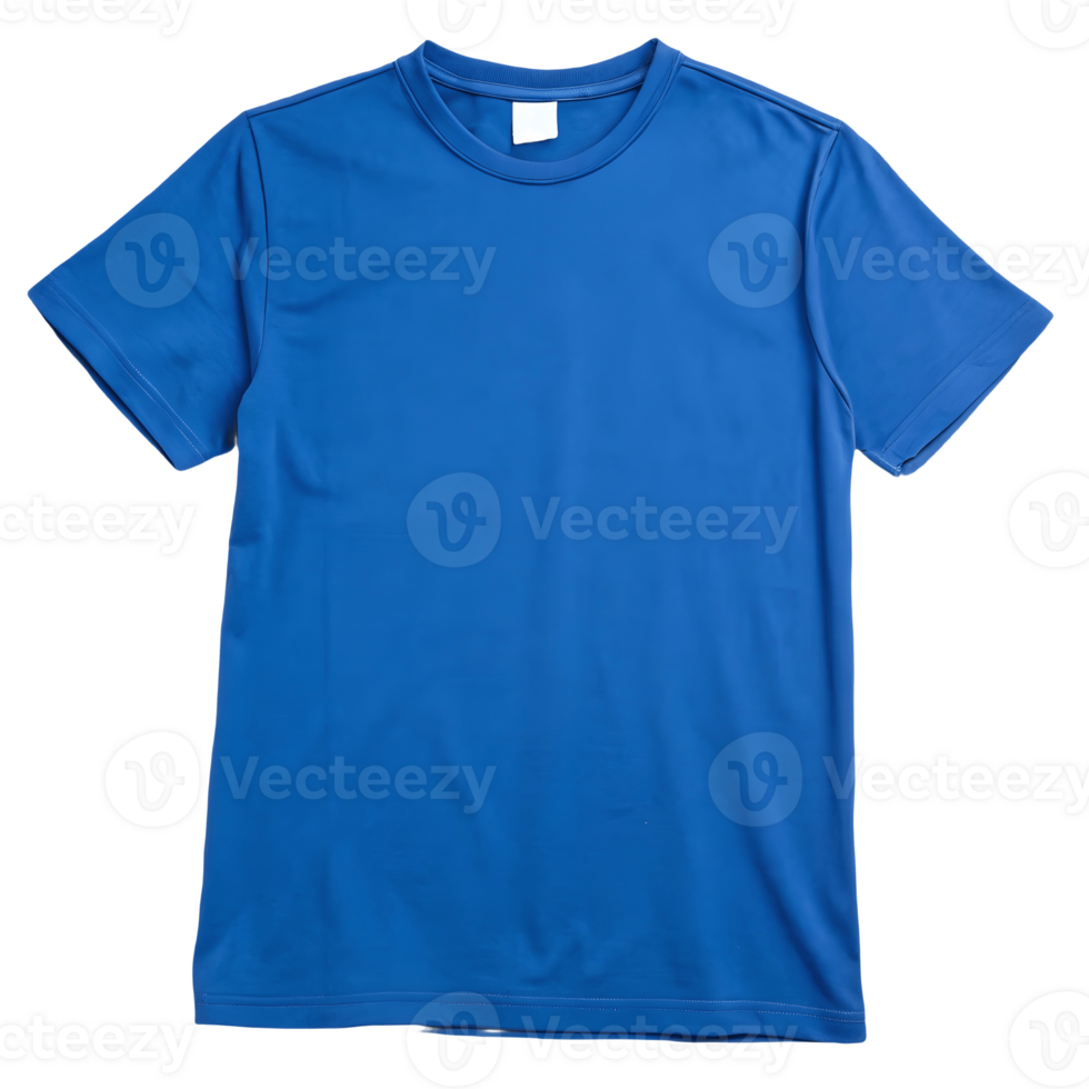 Royal Blue TShirt Mockup Casual Apparel, Studio Shot, Clothing Photography, Basic Tee Transparent Background png