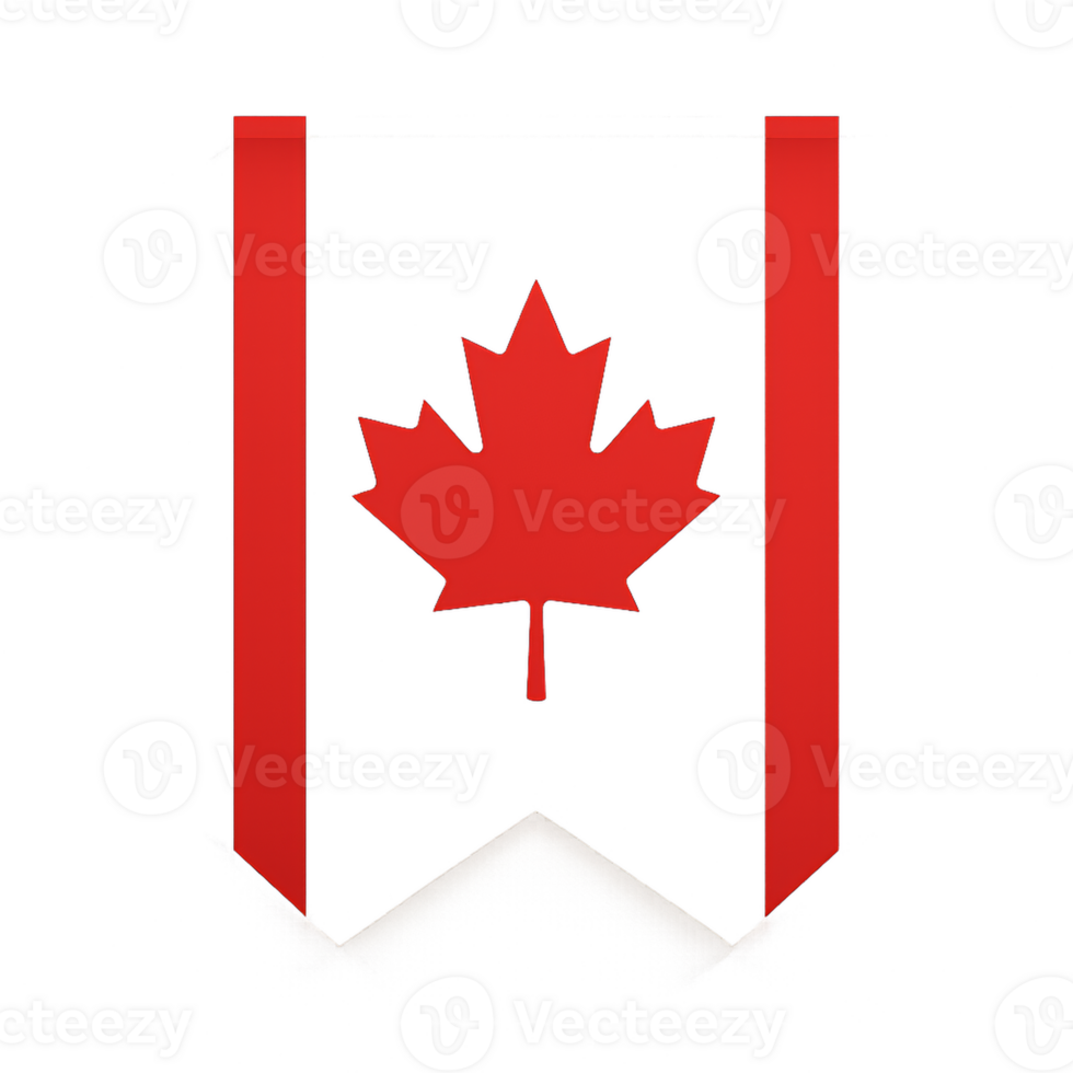 Canadian flag design with red and white colors featuring a maple leaf symbolizing national pride and identity png