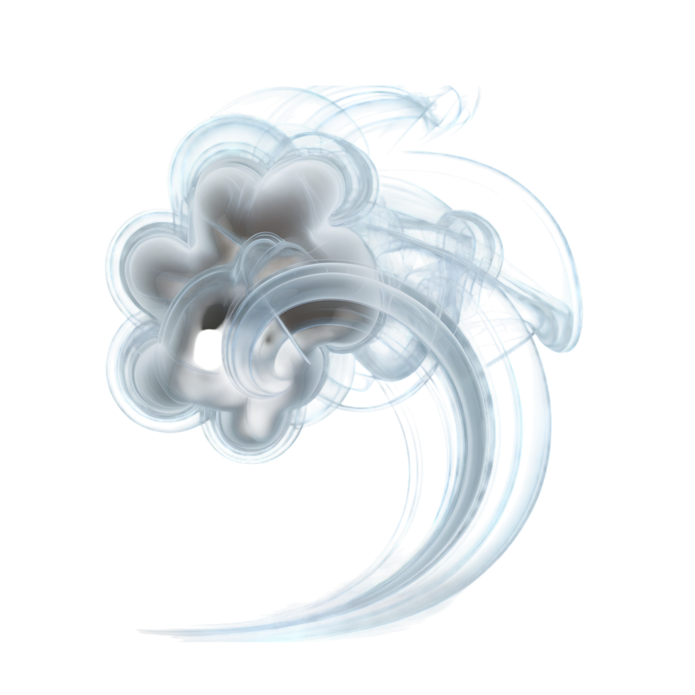 Modern Stylized Cloud Illustration with Smooth Design png