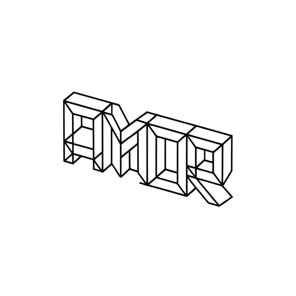 Isometric 3D Block Lettering Art Design png